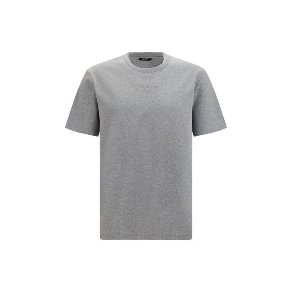 Balmain Gray Cotton Men's T-Shirt
